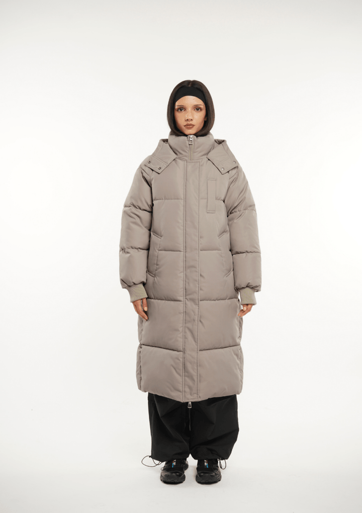 LUNA | HOODED LONG PUFFER JACKET