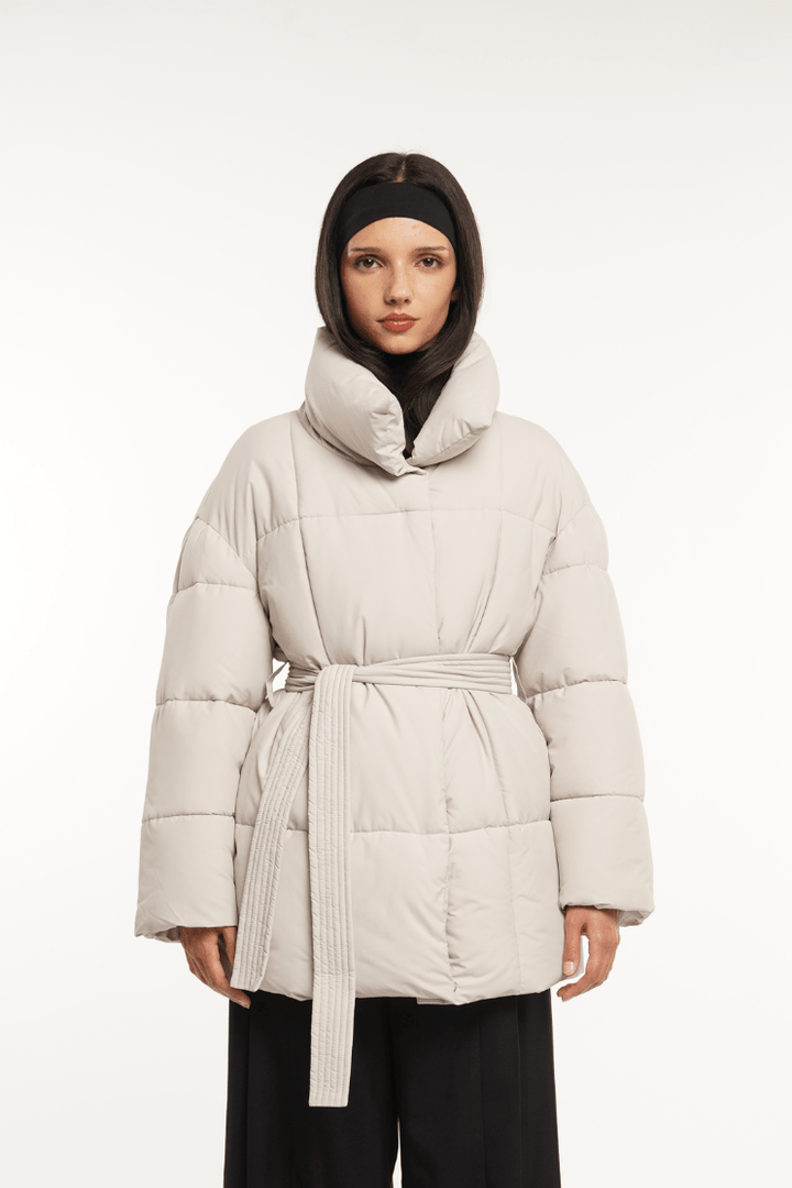 NOVA | MID LENGTH BELTED PUFFER JACKET